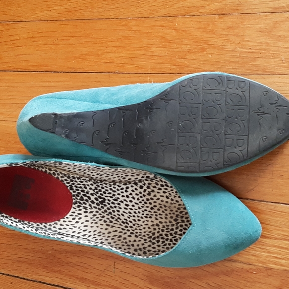 Teal suede heels Because I Live Life on the edge Brand size 10 - Picture 2 of 4